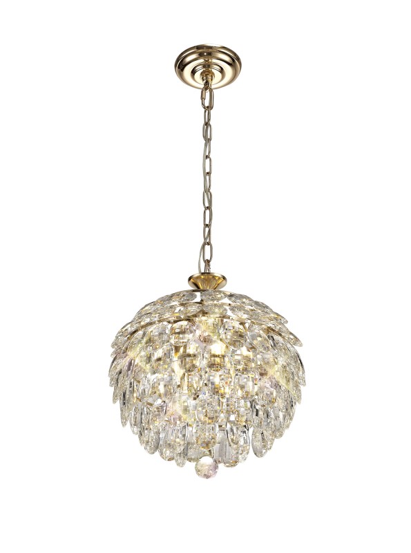 Pendant 3 Light French Gold - Click Image to Close